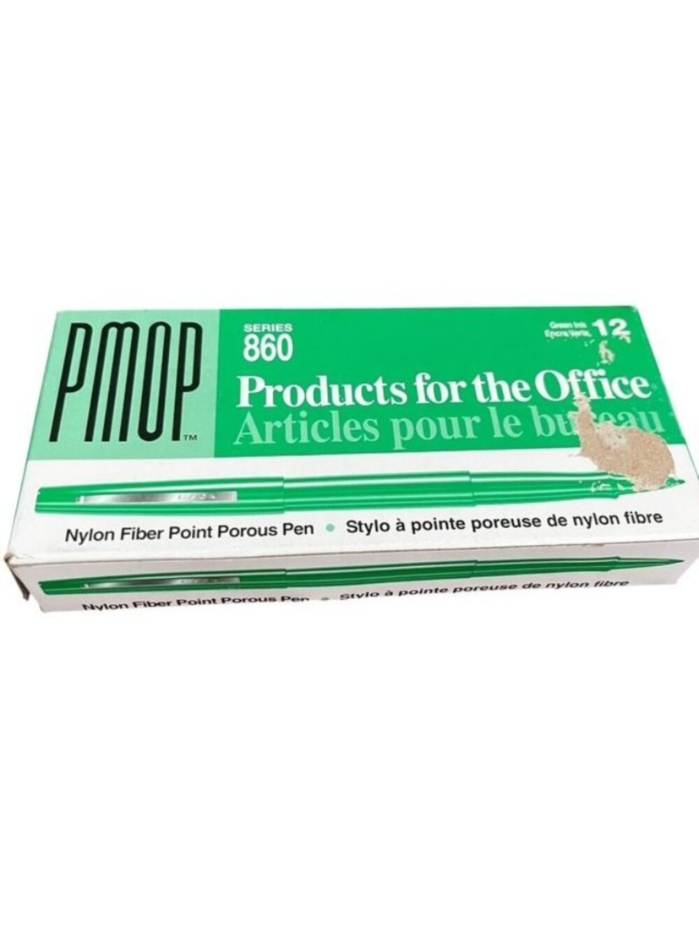 Vintage Box Paper Mate PMOP 860 Green Nylon Fiber Point Porous Pens